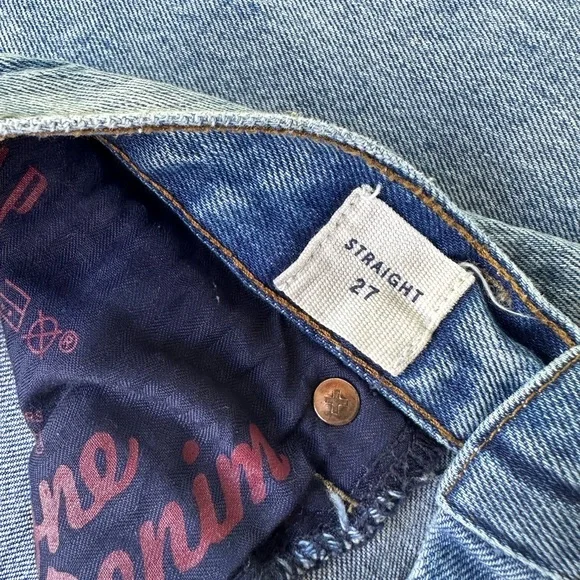 ~Sold~Gap Women's Size 27 High Rise Straight Crop Jeans Medium Indigo - Picture 7 of 7